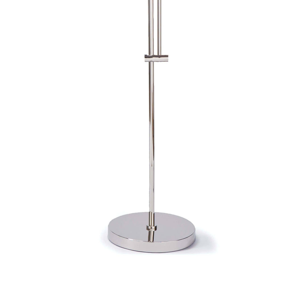 Arc Floor Lamp | Fabric Shade | Polished Nickel