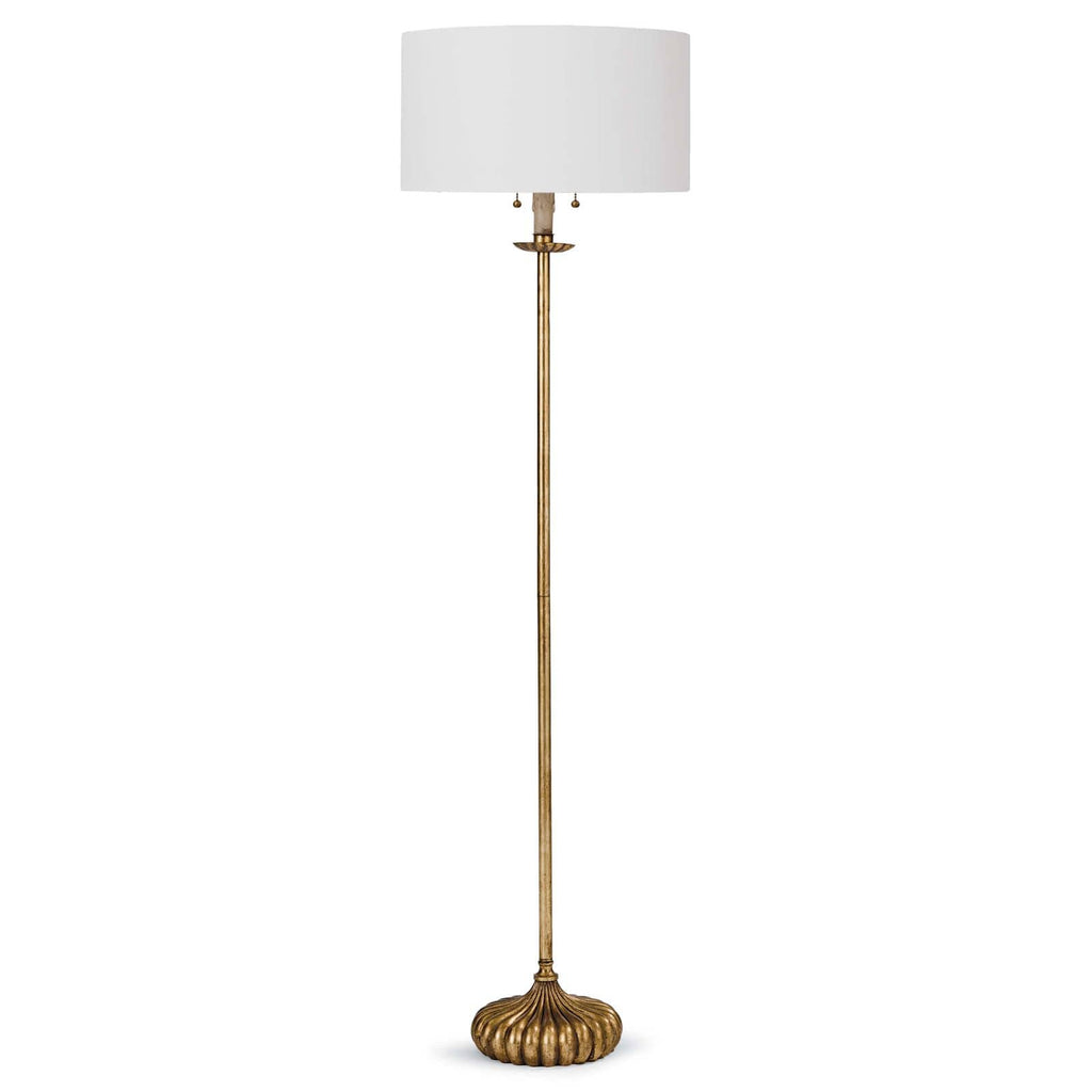 Clove Stem Floor Lamp | Antique Gold Leaf