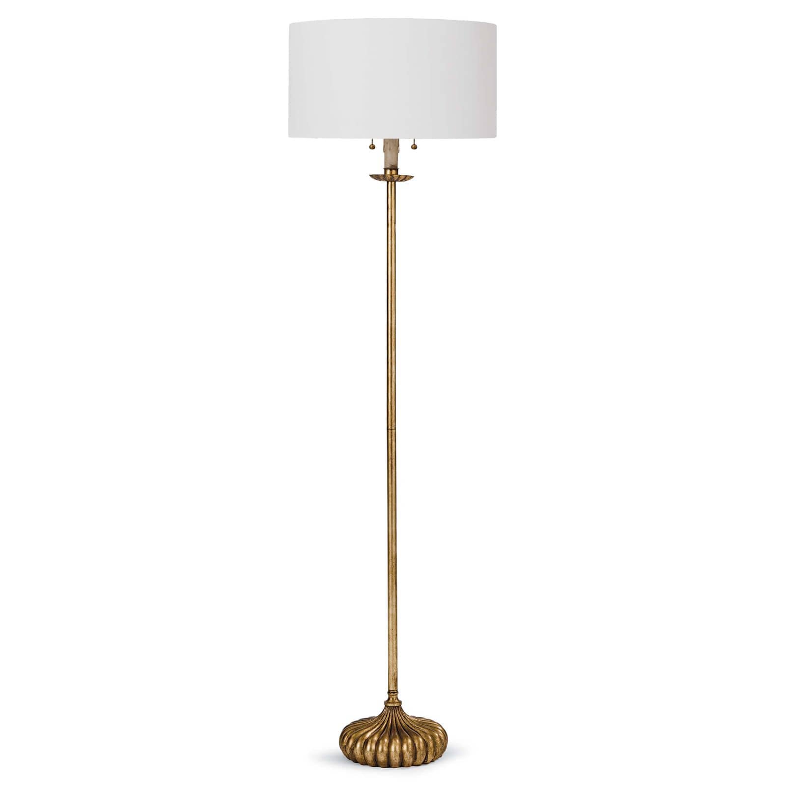 Clove Stem Floor Lamp | Antique Gold Leaf