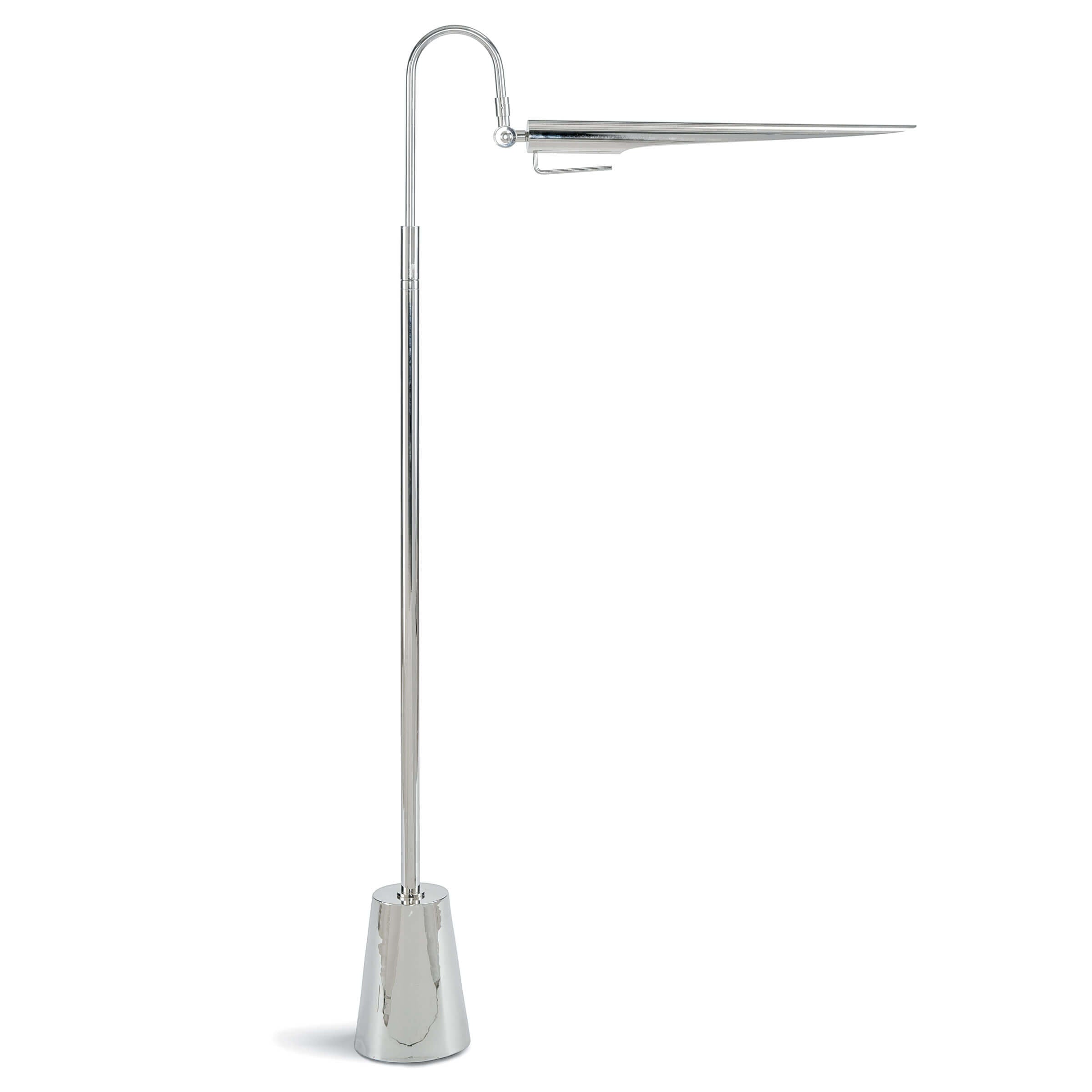 Raven Floor Lamp | Polished Nickel