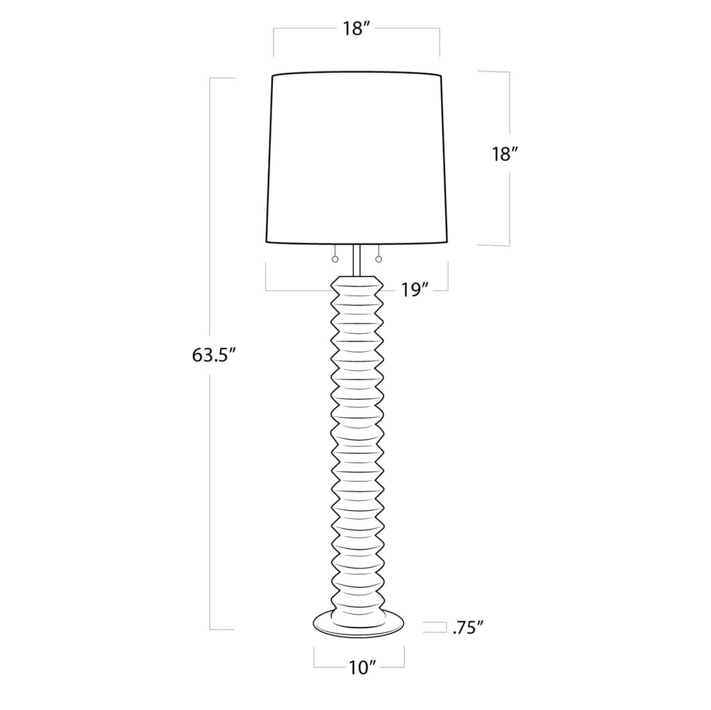 Accordion Floor Lamp | Ebony