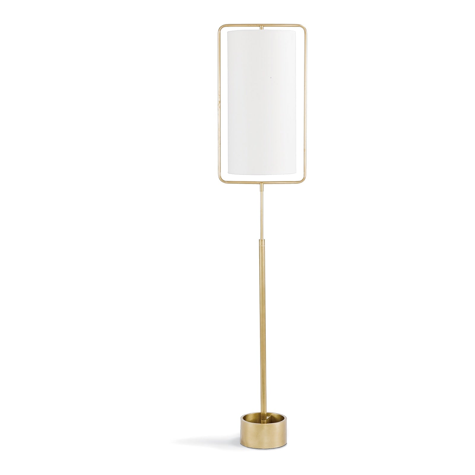 Geo Rectangle Floor Lamp | Natural Brass