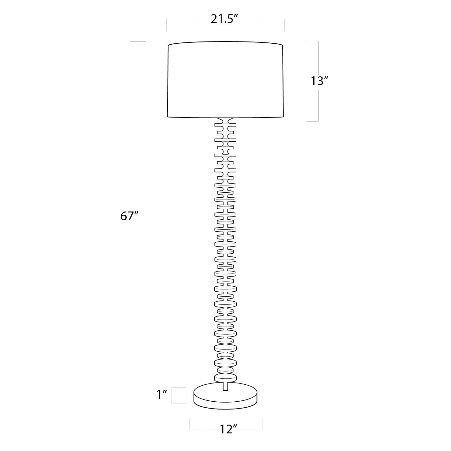 Fishbone Floor Lamp | White
