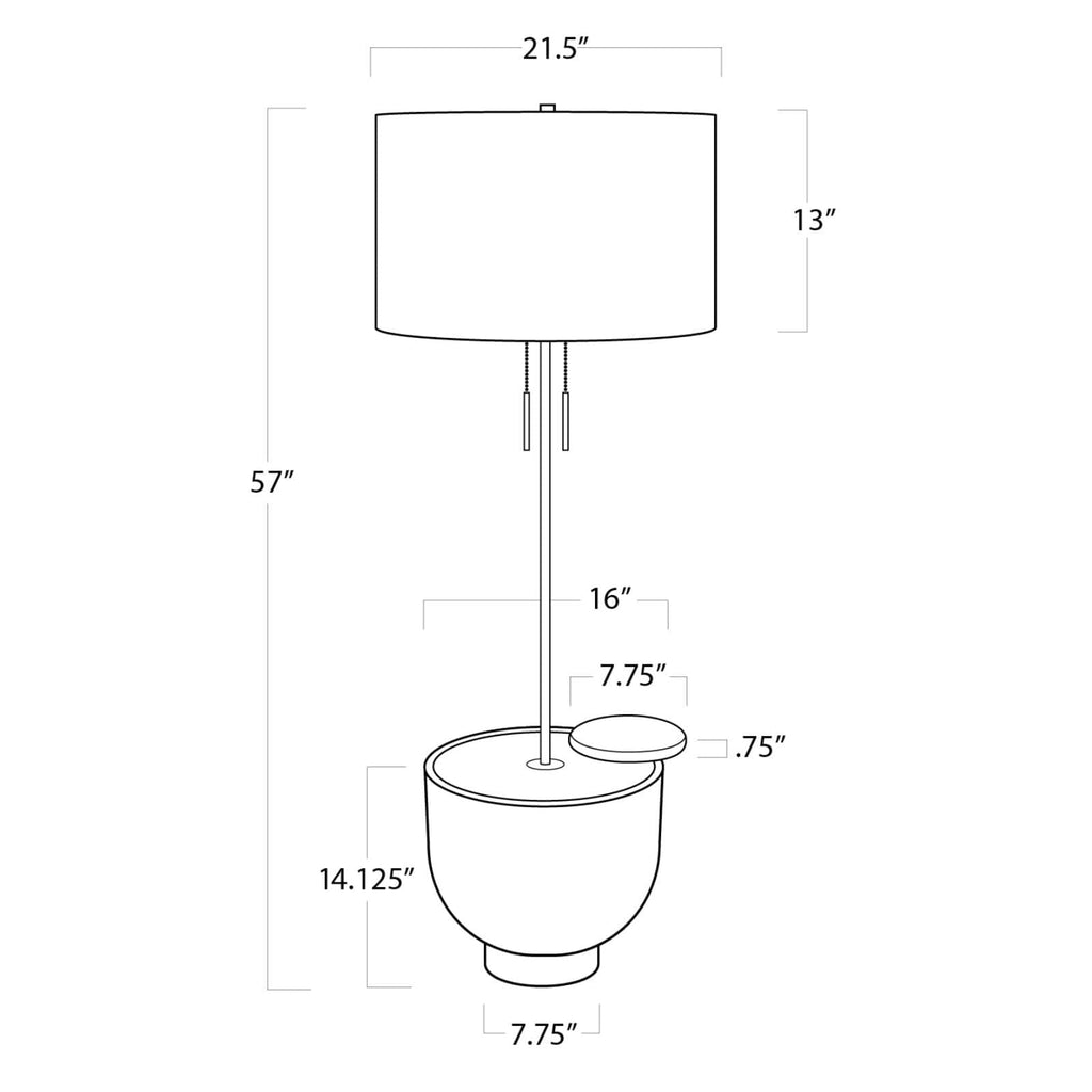 Theo Floor Lamp | Ebony