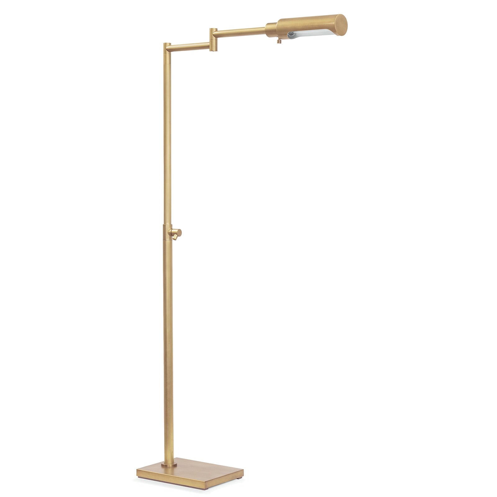 Noble Floor Task Reading Lamp | Natural Brass