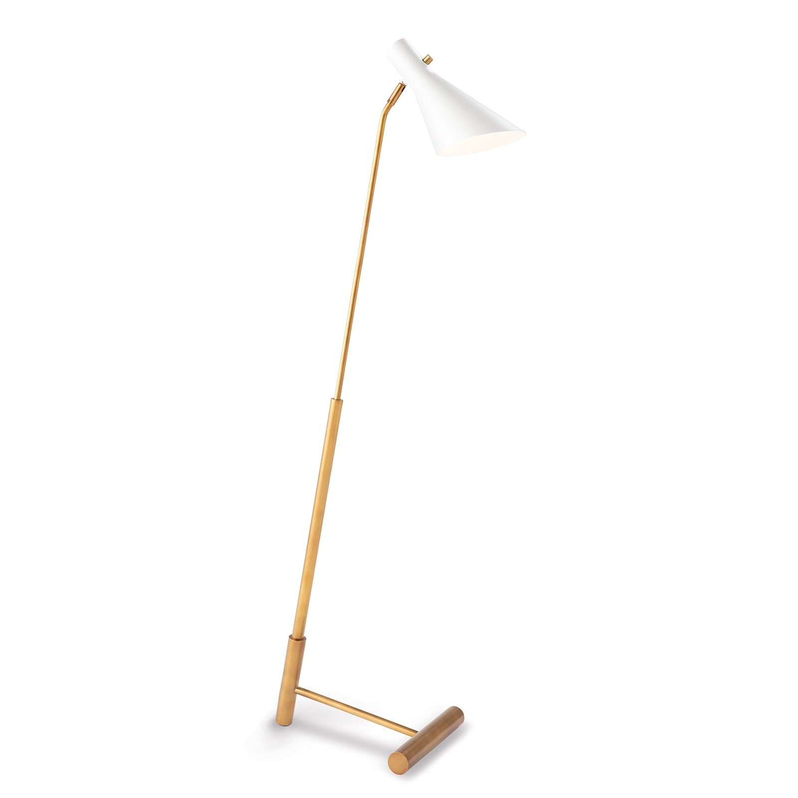 Spyder Floor Lamp Spyder Floor Lamp | White and Natural Brass