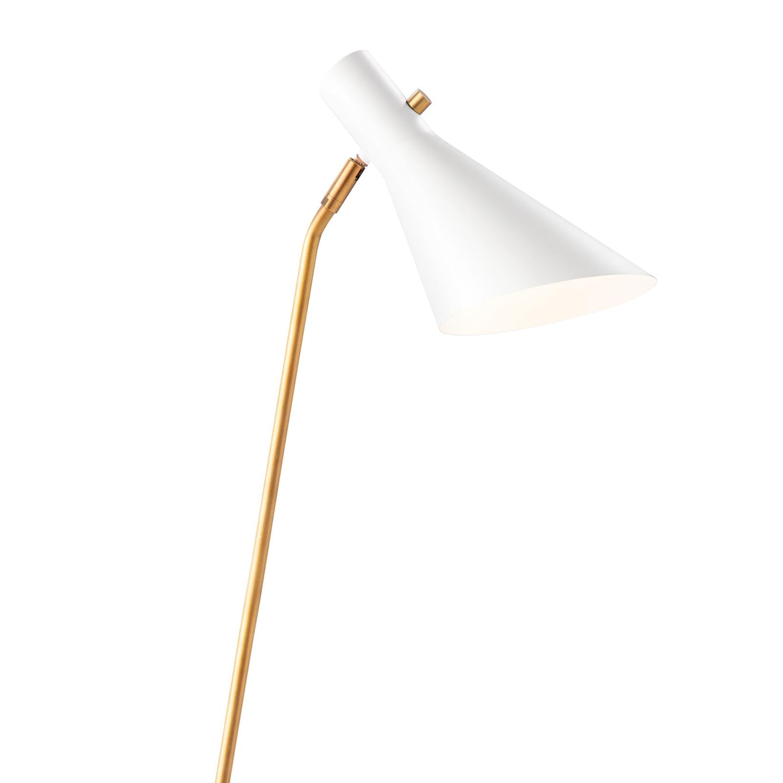 Spyder Floor Lamp Spyder Floor Lamp | White and Natural Brass