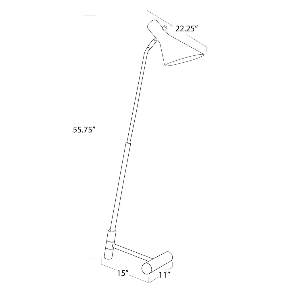 Spyder Floor Lamp Spyder Floor Lamp | White and Natural Brass