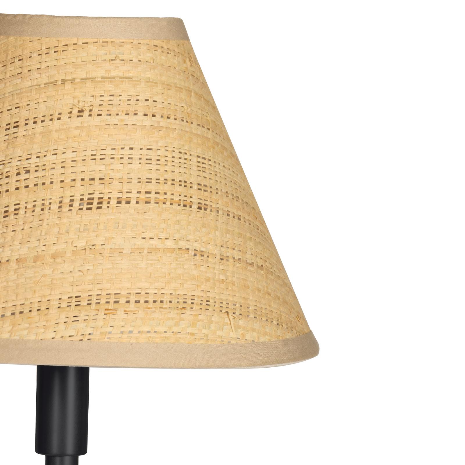 Polly Floor Lamp | Blackened Brass | Rattan Shade
