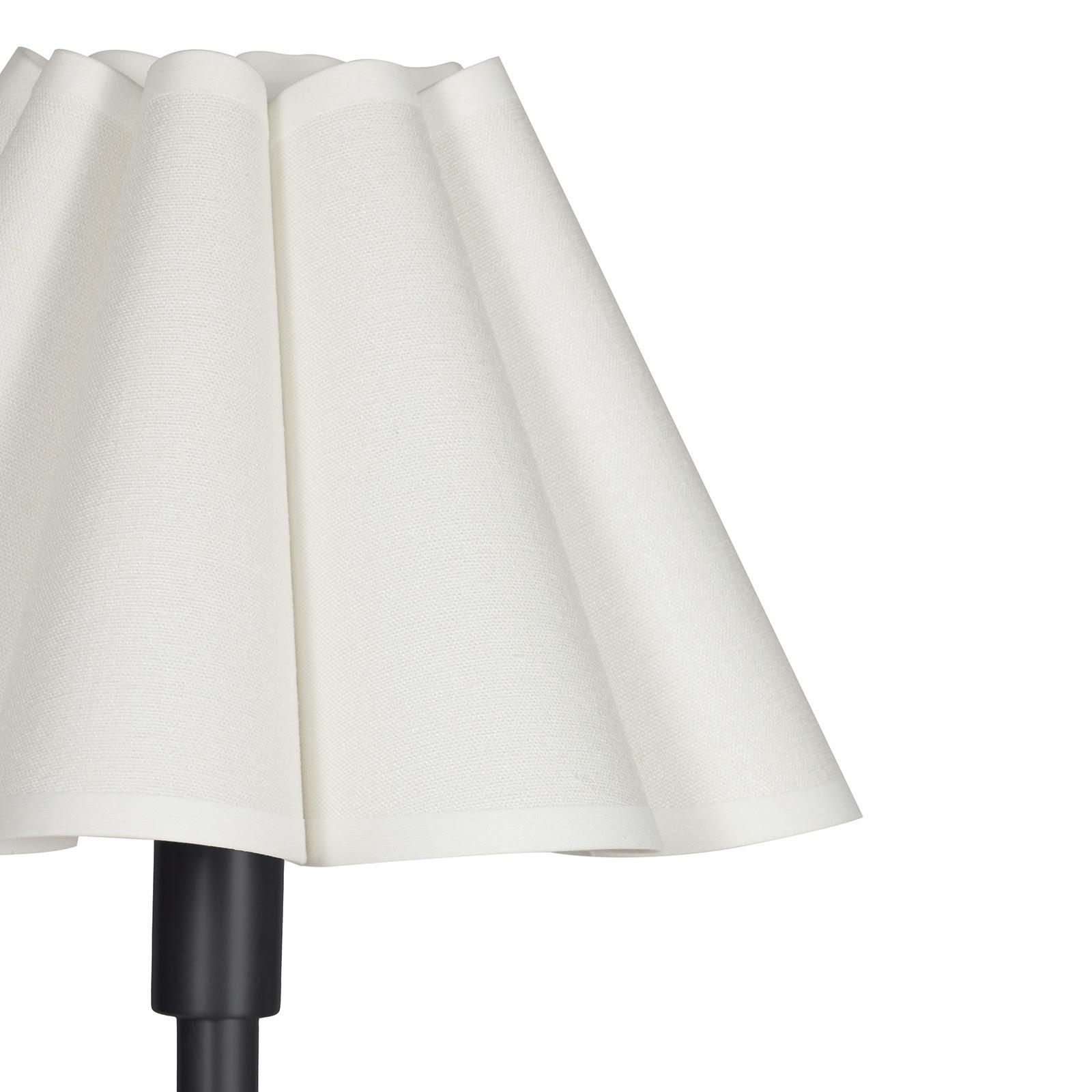 Polly Floor Lamp | Blackened Brass | White Scalloped Shade
