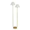 Polly Floor Lamp | Natural Brass | White Scalloped Shade