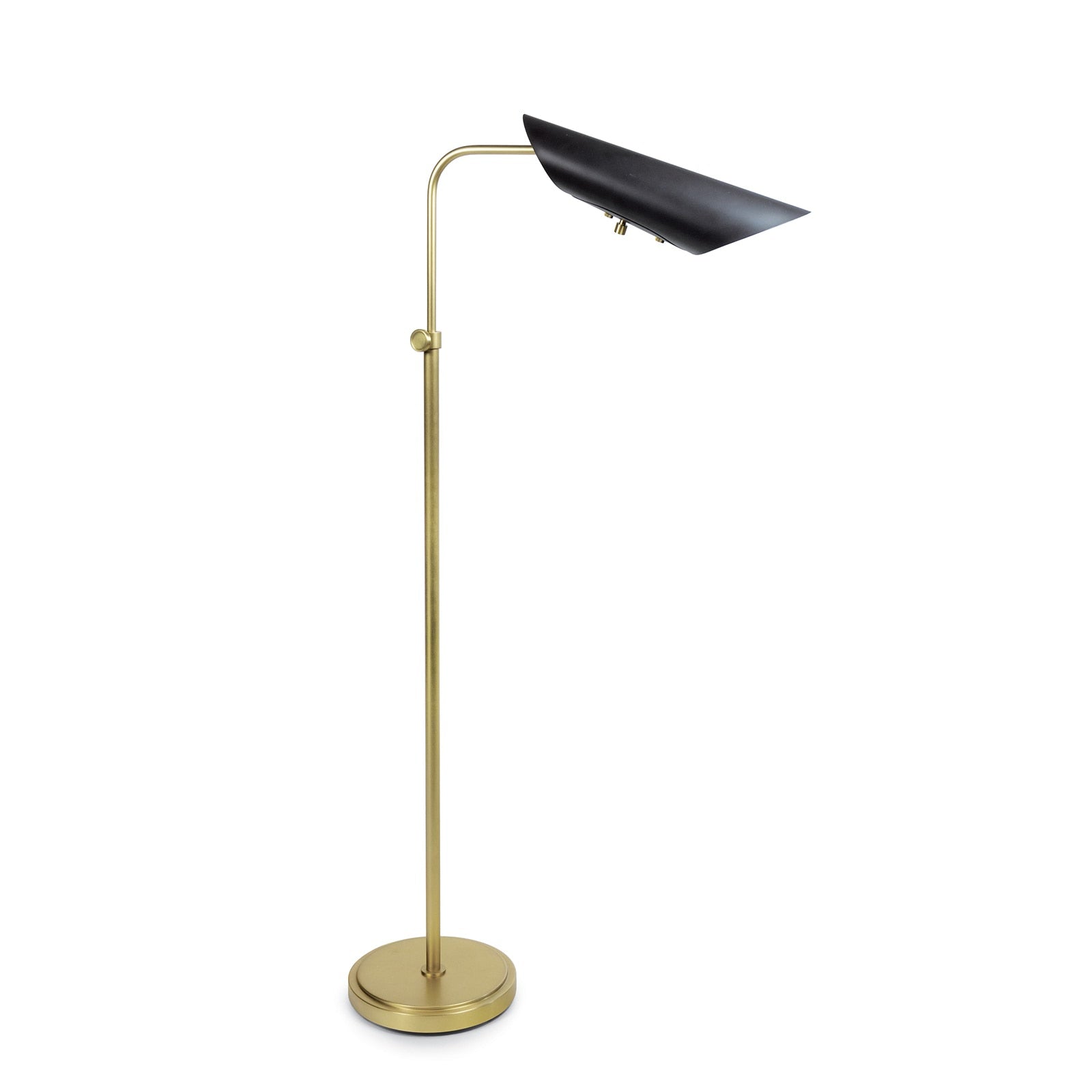 Vest Floor Lamp | Blackened Brass and Natural Brass