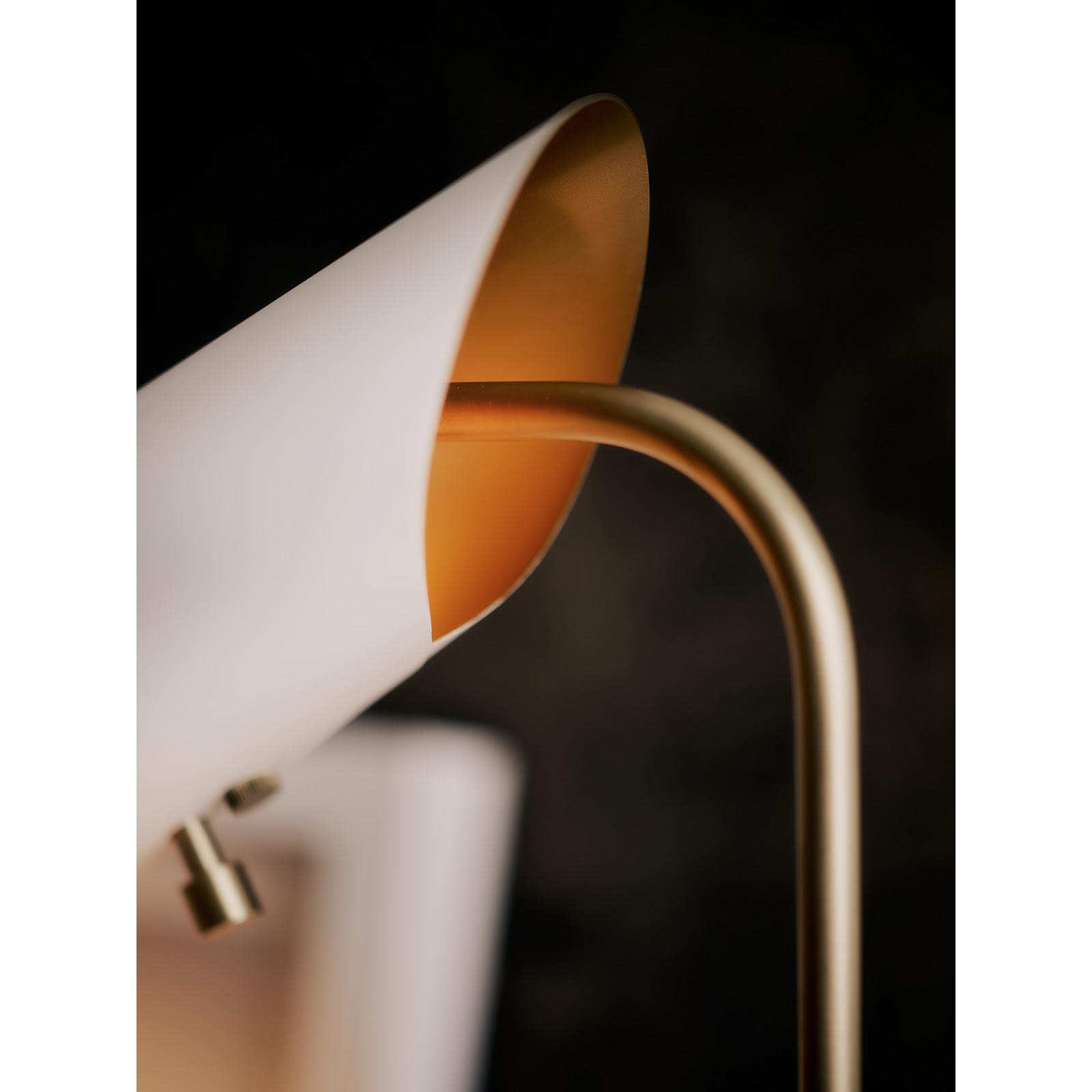 Vest Floor Lamp | White and Natural Brass