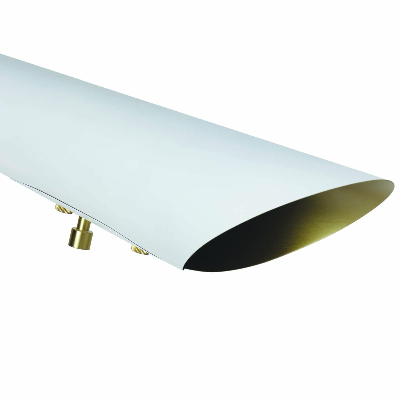 Vest Floor Lamp | White and Natural Brass