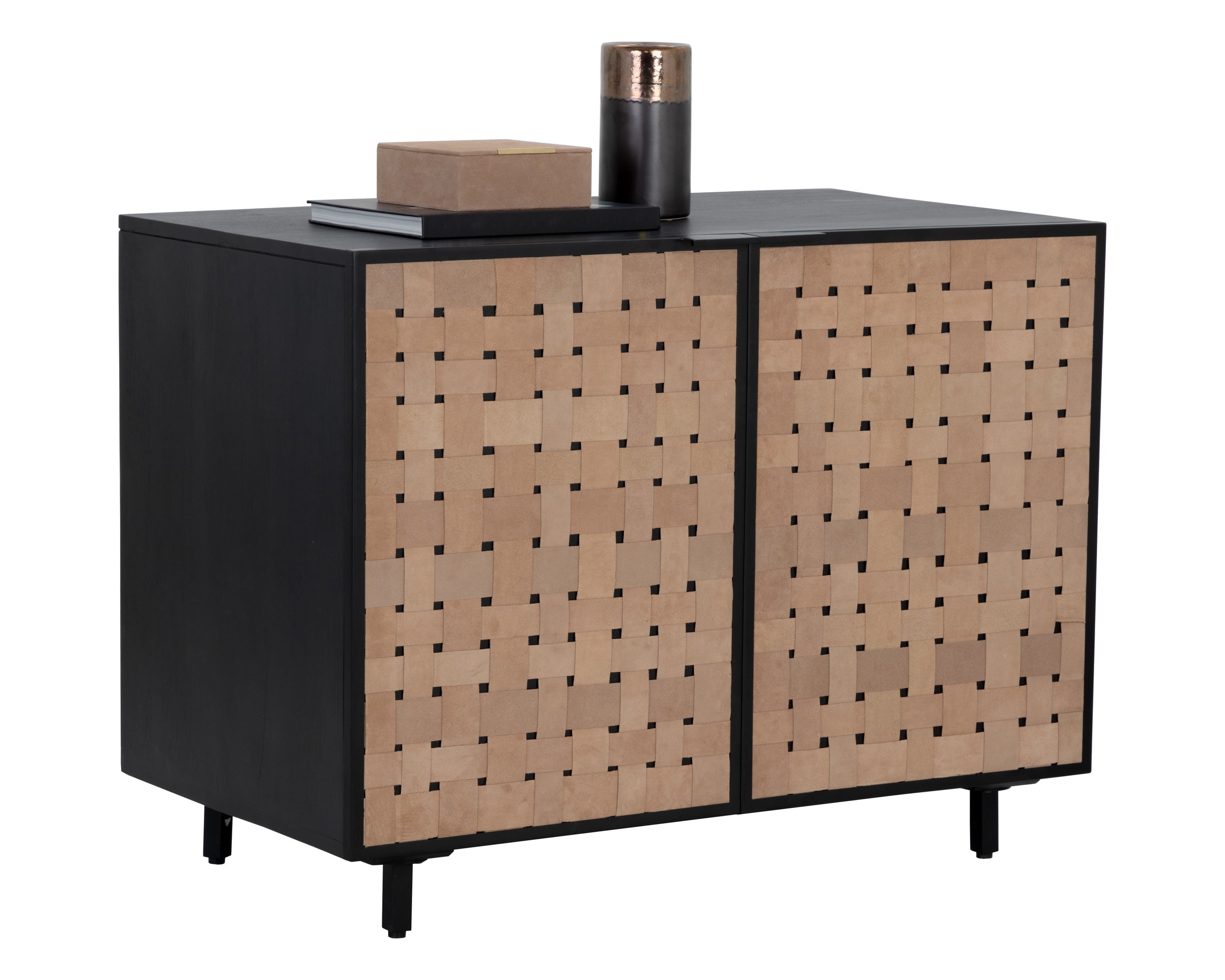 Omari Sideboard - Small - Suede Light Tan Leather