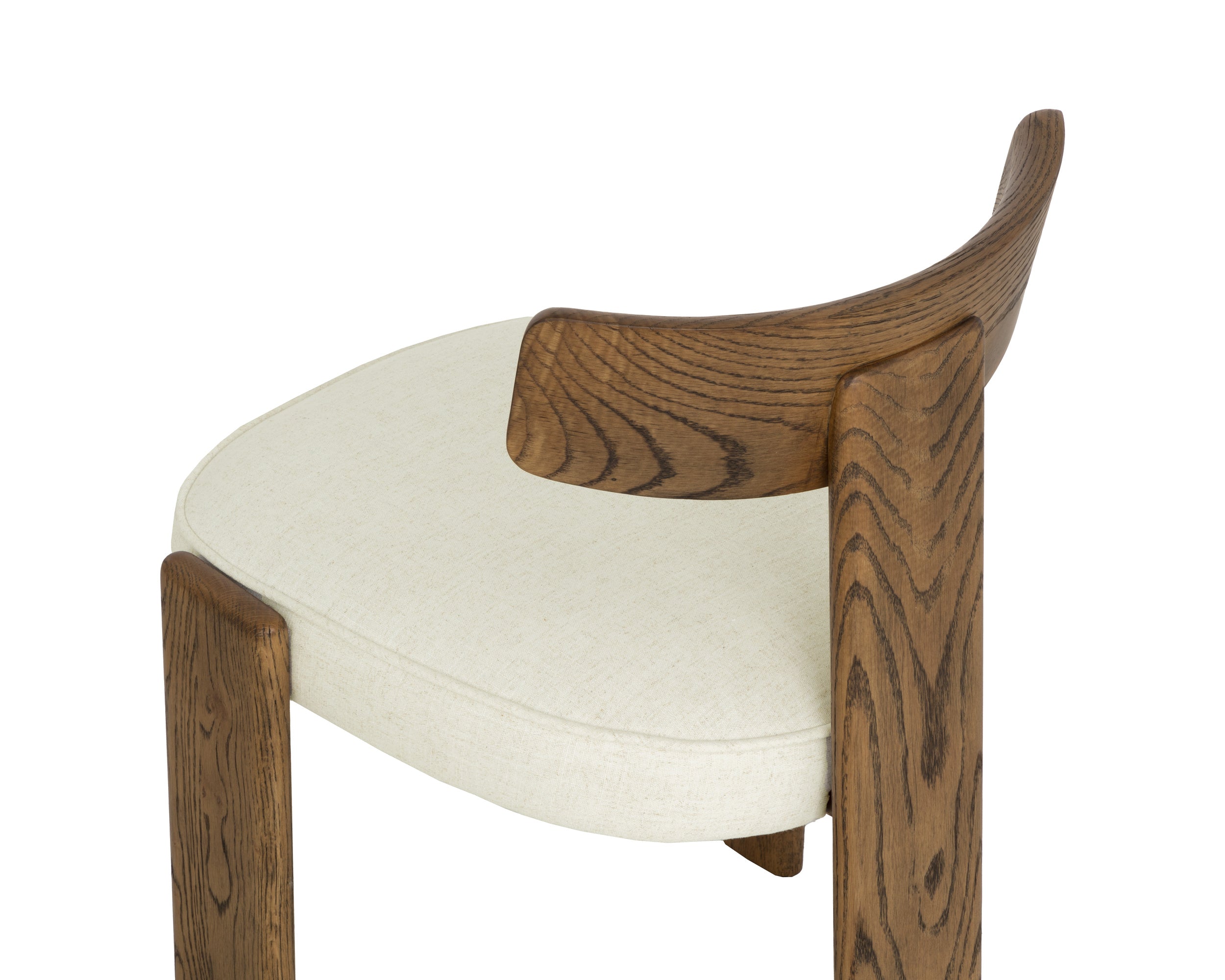 Horton Dining Chair - Warm Brown - Geralt Linen
