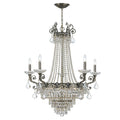 Majestic 33'' Hand Cut Crystal Historic Brass Chandelier