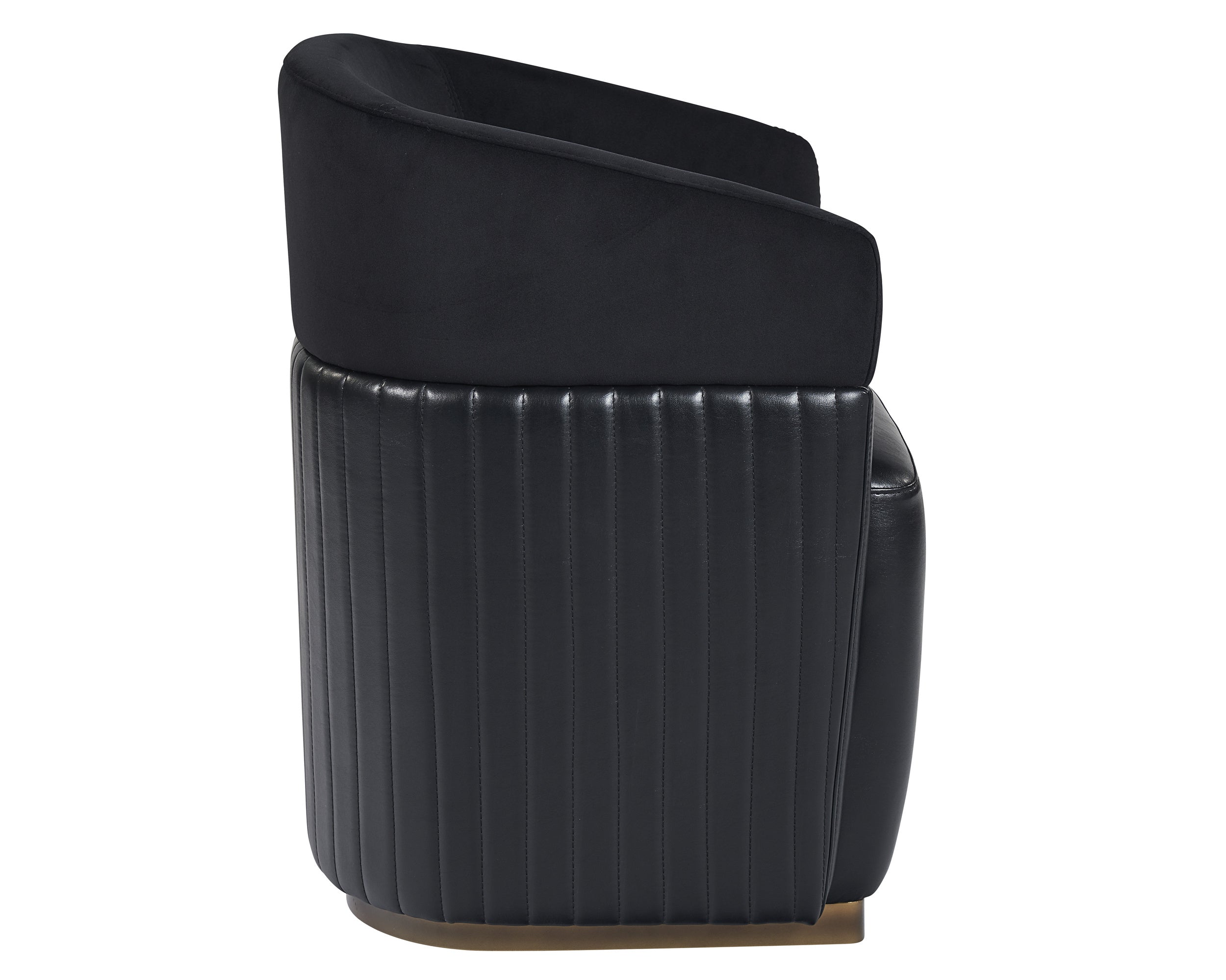 Genval Wheeled Lounge Chair - Abbington Black / Cantina Black