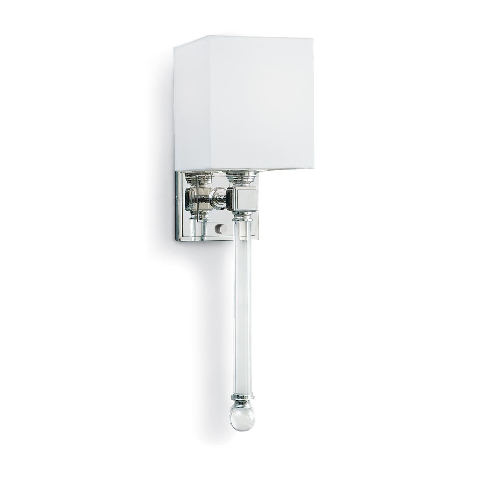Crystal Tail Sconce | Polished Nickel