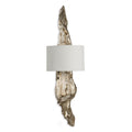 Driftwood Sconce | Ambered Silver Leaf