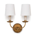 Clove Sconce Double | Antique Gold Leaf