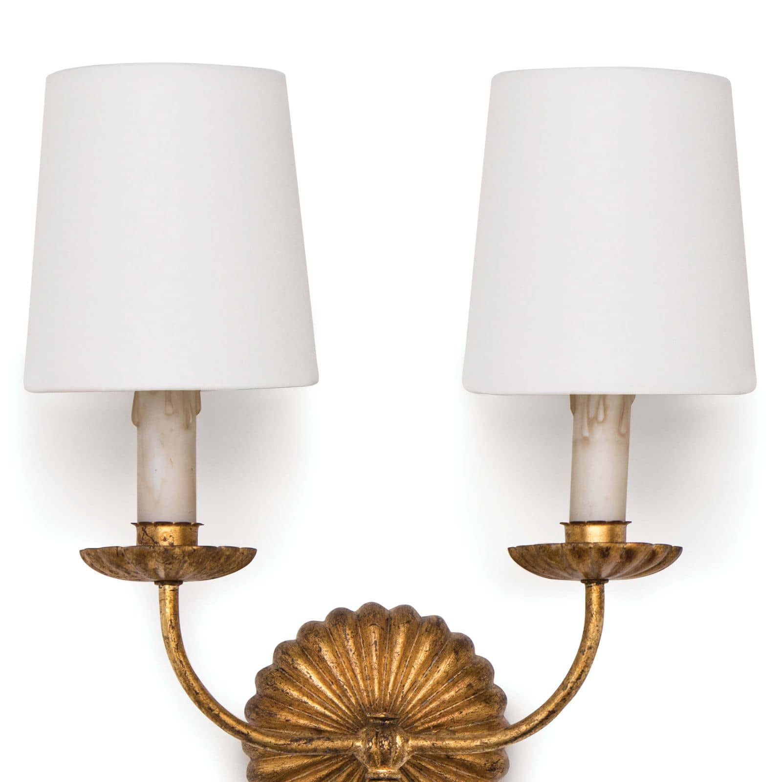 Clove Sconce Double | Antique Gold Leaf