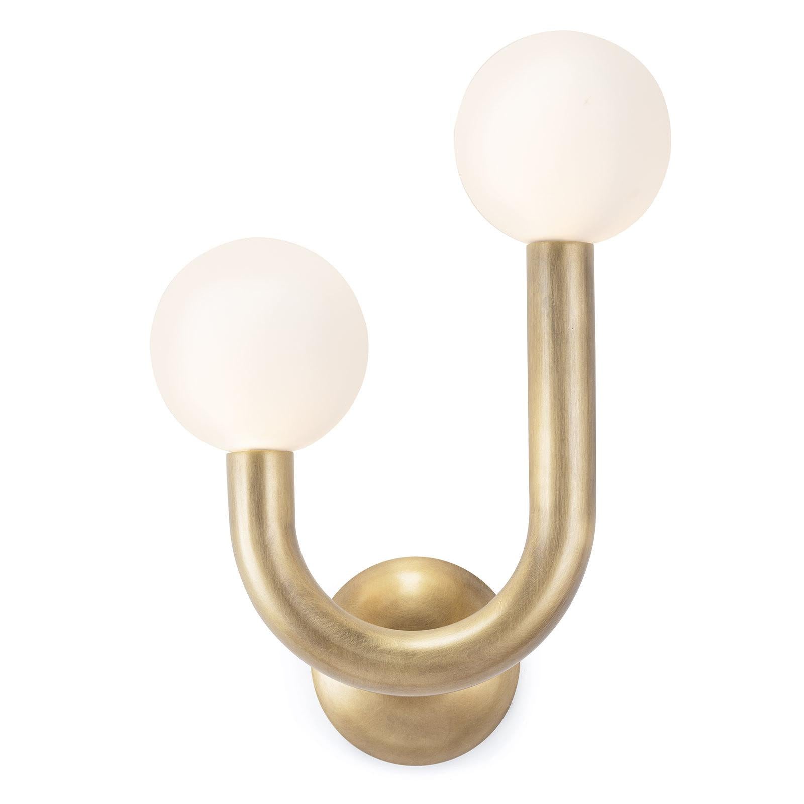 Happy Sconce Left Side | Natural Brass