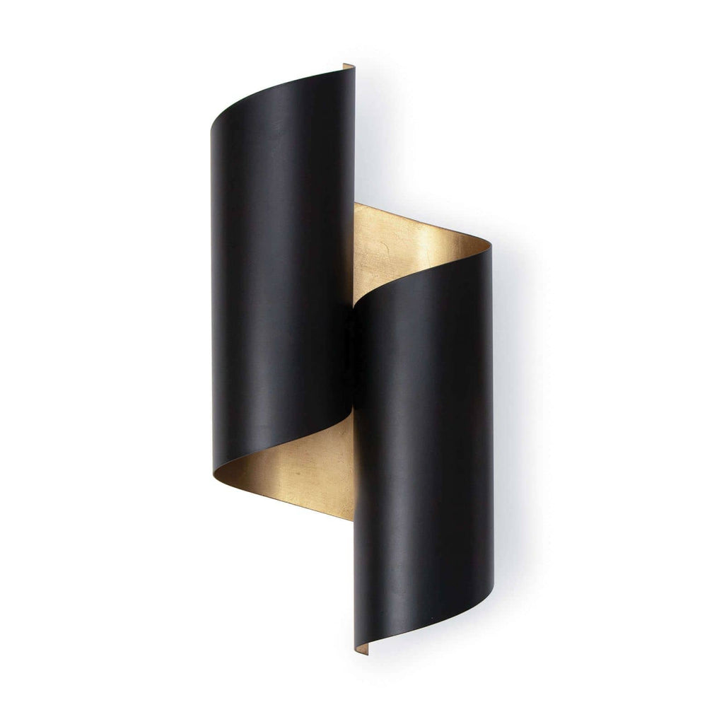Folio Sconce | Black and Gold