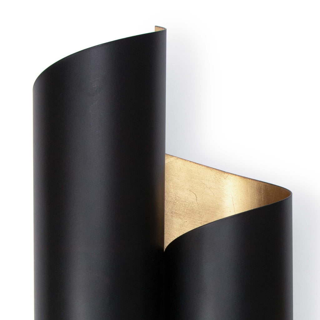Folio Sconce | Black and Gold