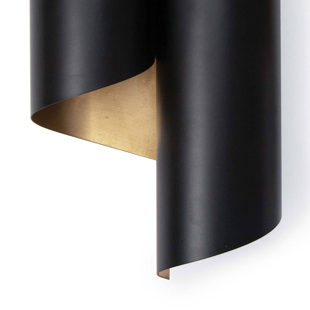 Folio Sconce | Black and Gold