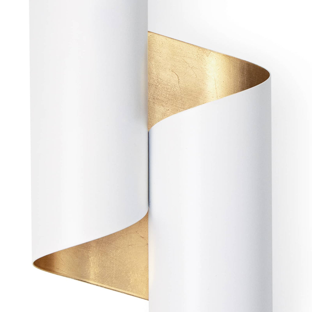 Folio Sconce | White and Gold