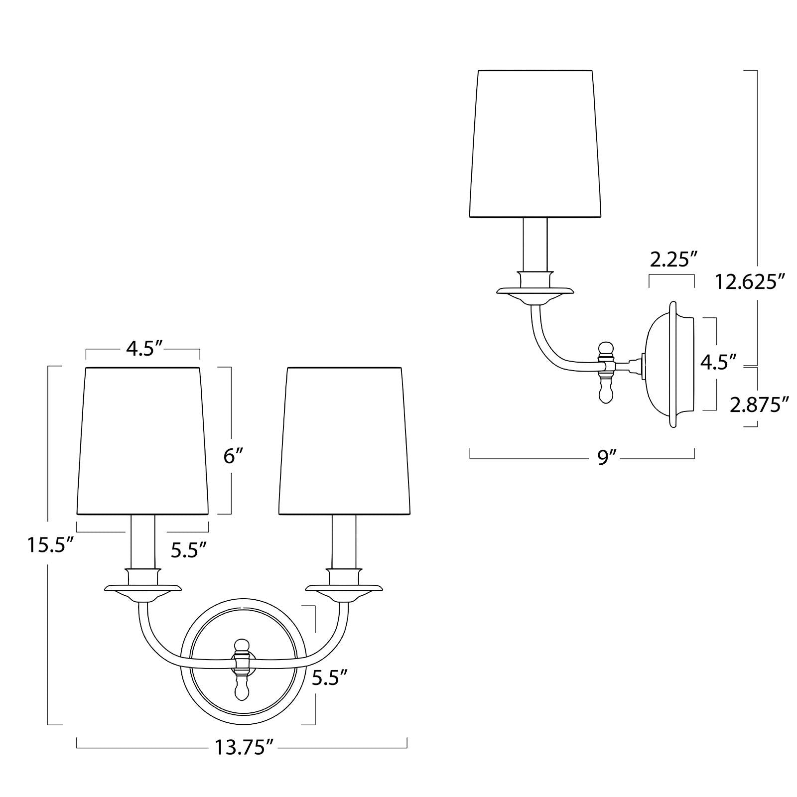 Fisher Sconce Double