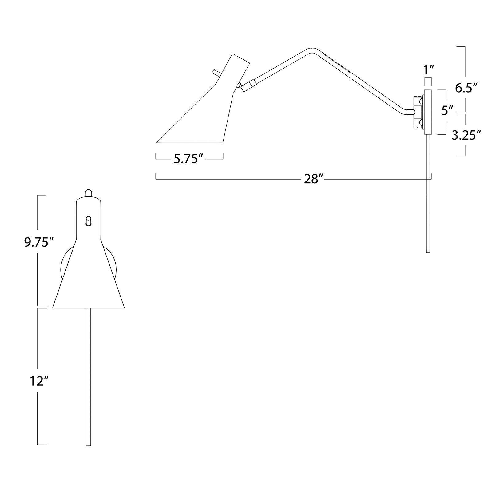 Spyder Single Arm Sconce | White and Natural Brass