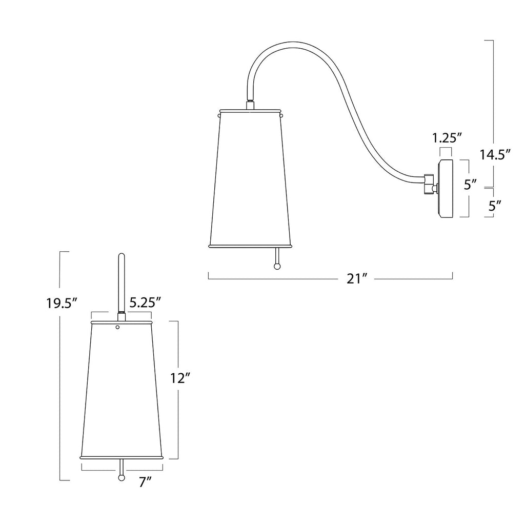 Hattie Sconce | Natural Brass