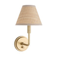 Polly Sconce Single | Natural Brass | Rattan Shade
