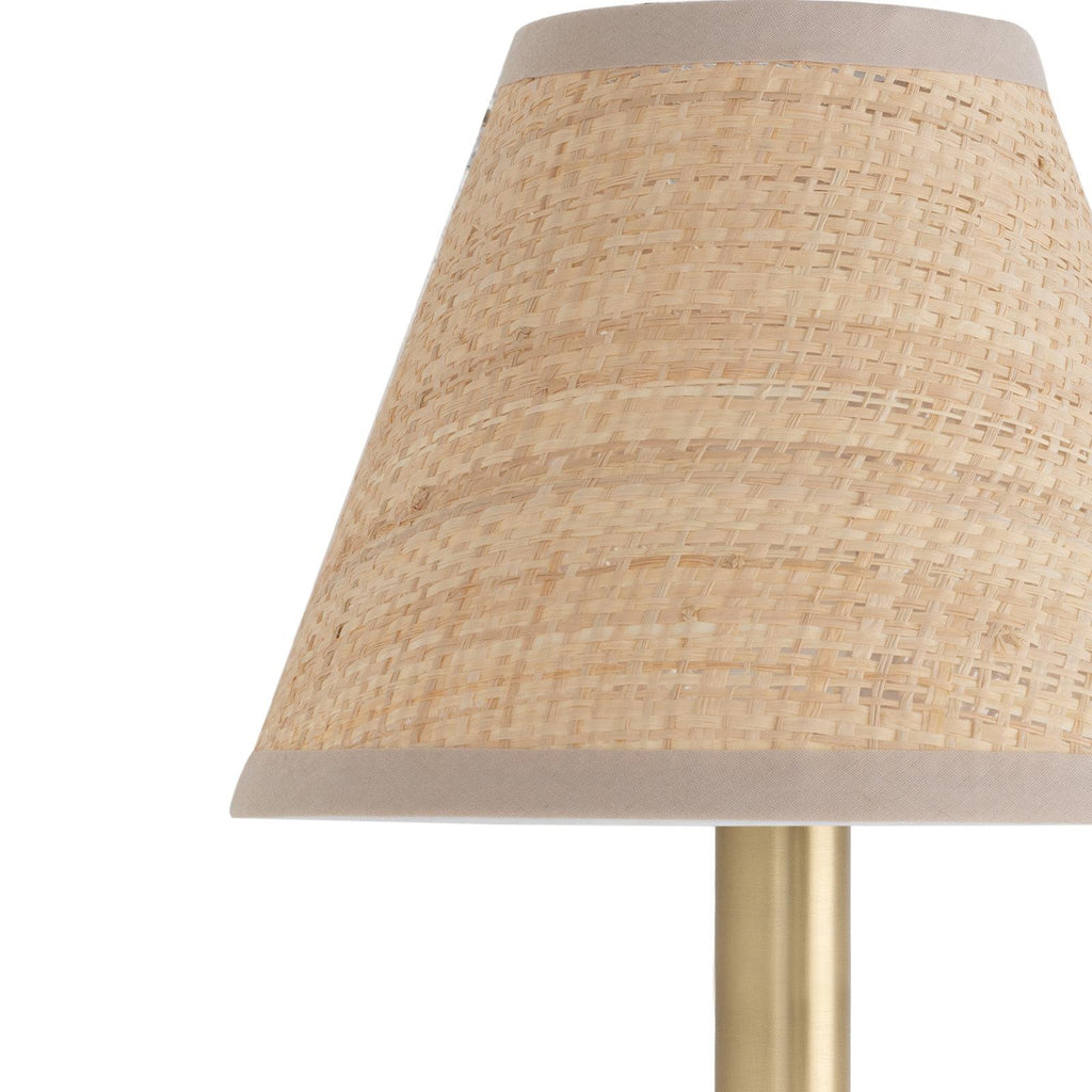 Polly Sconce Single | Natural Brass | Rattan Shade