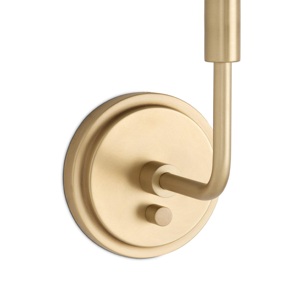 Polly Sconce Single | Natural Brass | Rattan Shade