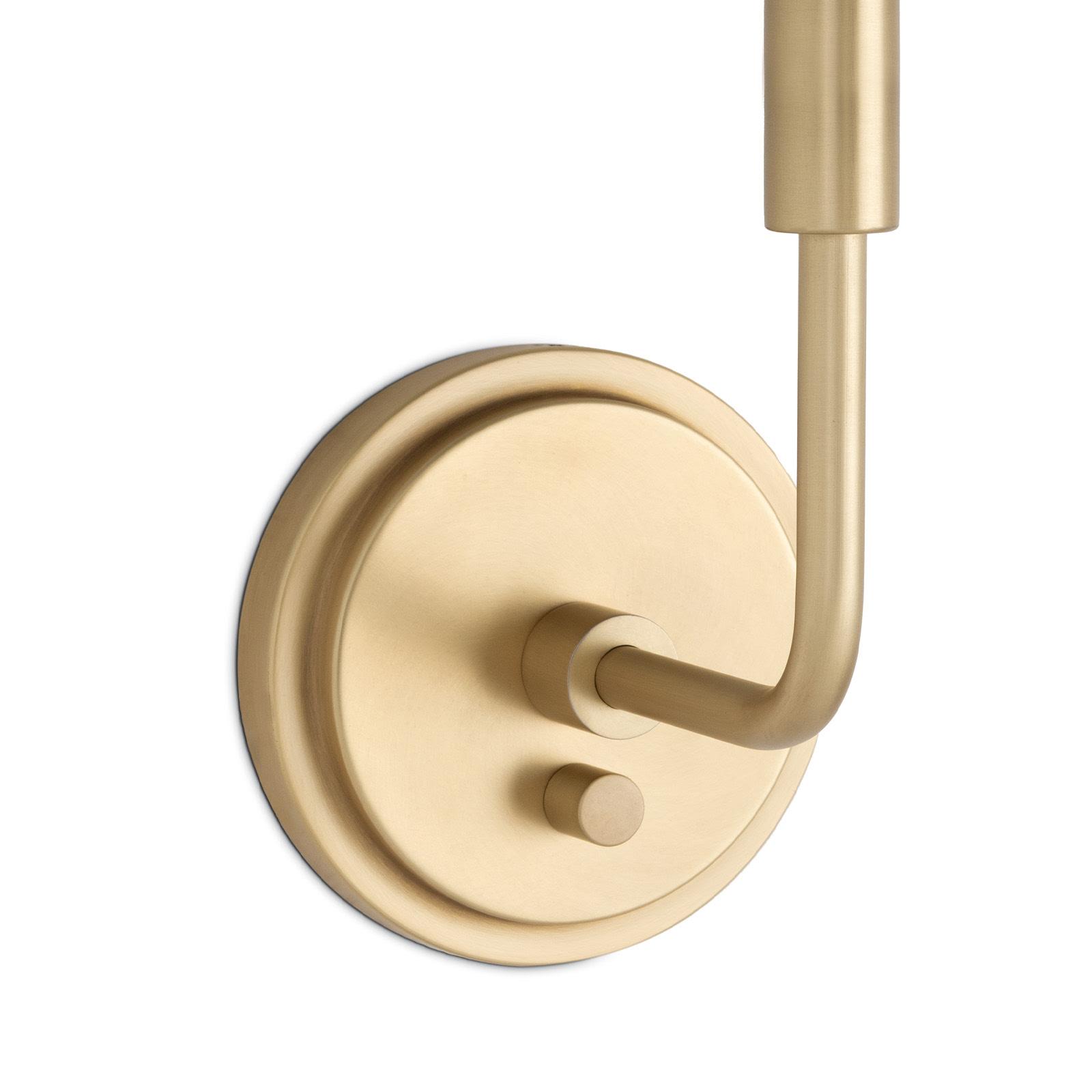 Polly Sconce Single | Natural Brass | Rattan Shade