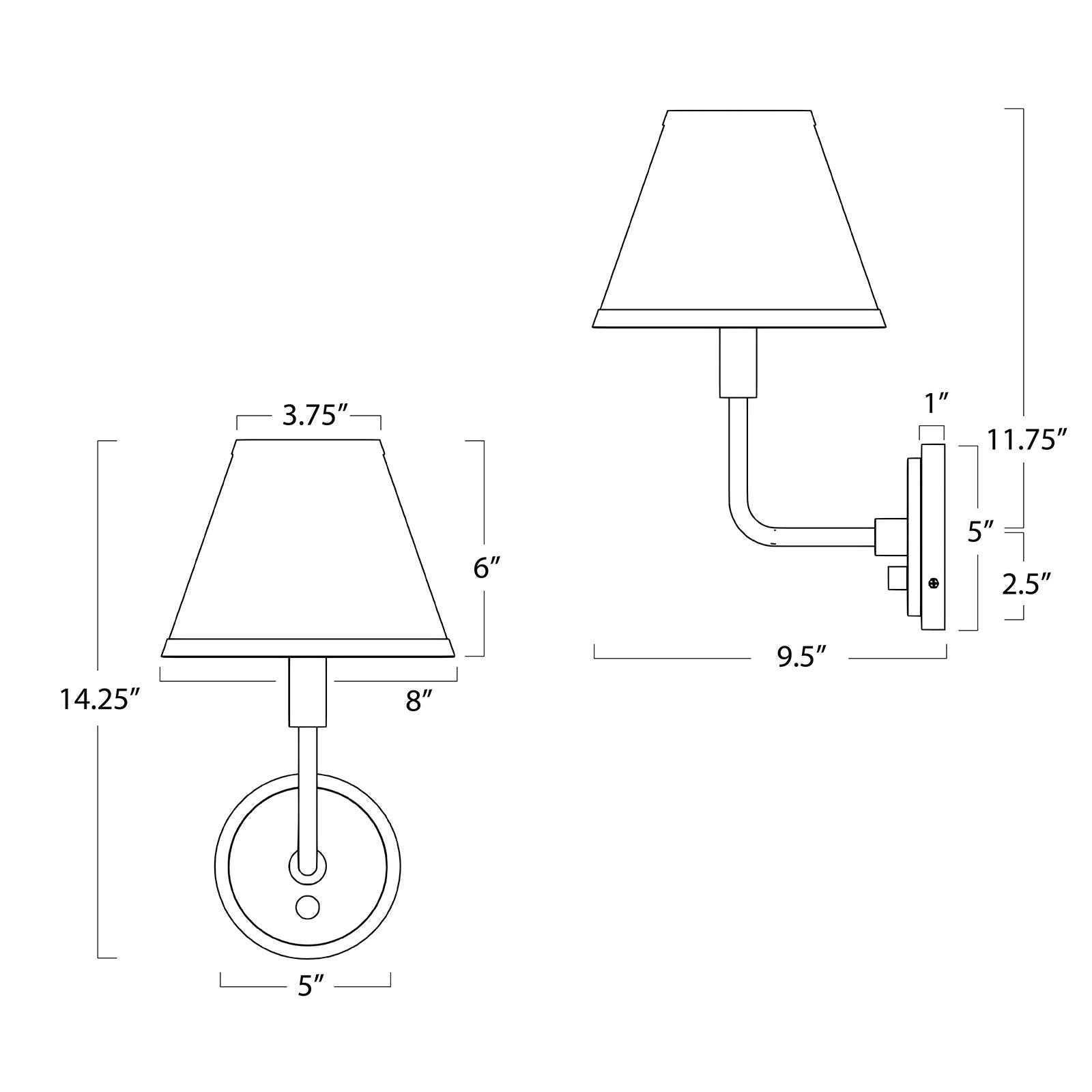 Polly Sconce Single | Natural Brass | Rattan Shade