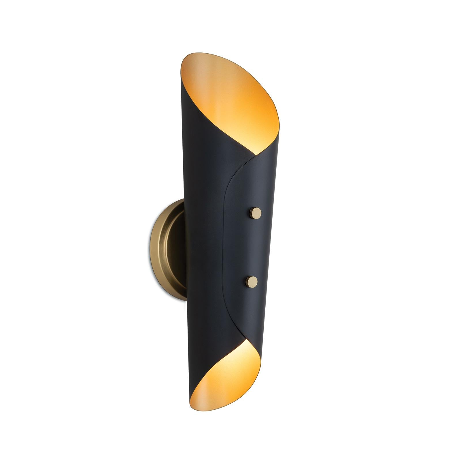 Vest Sconce | Blackened Brass and Natural Brass