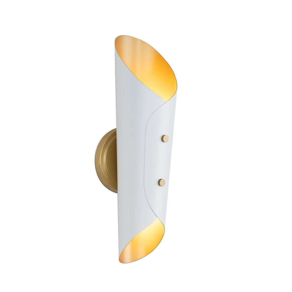 Vest Sconce | White and Natural Brass