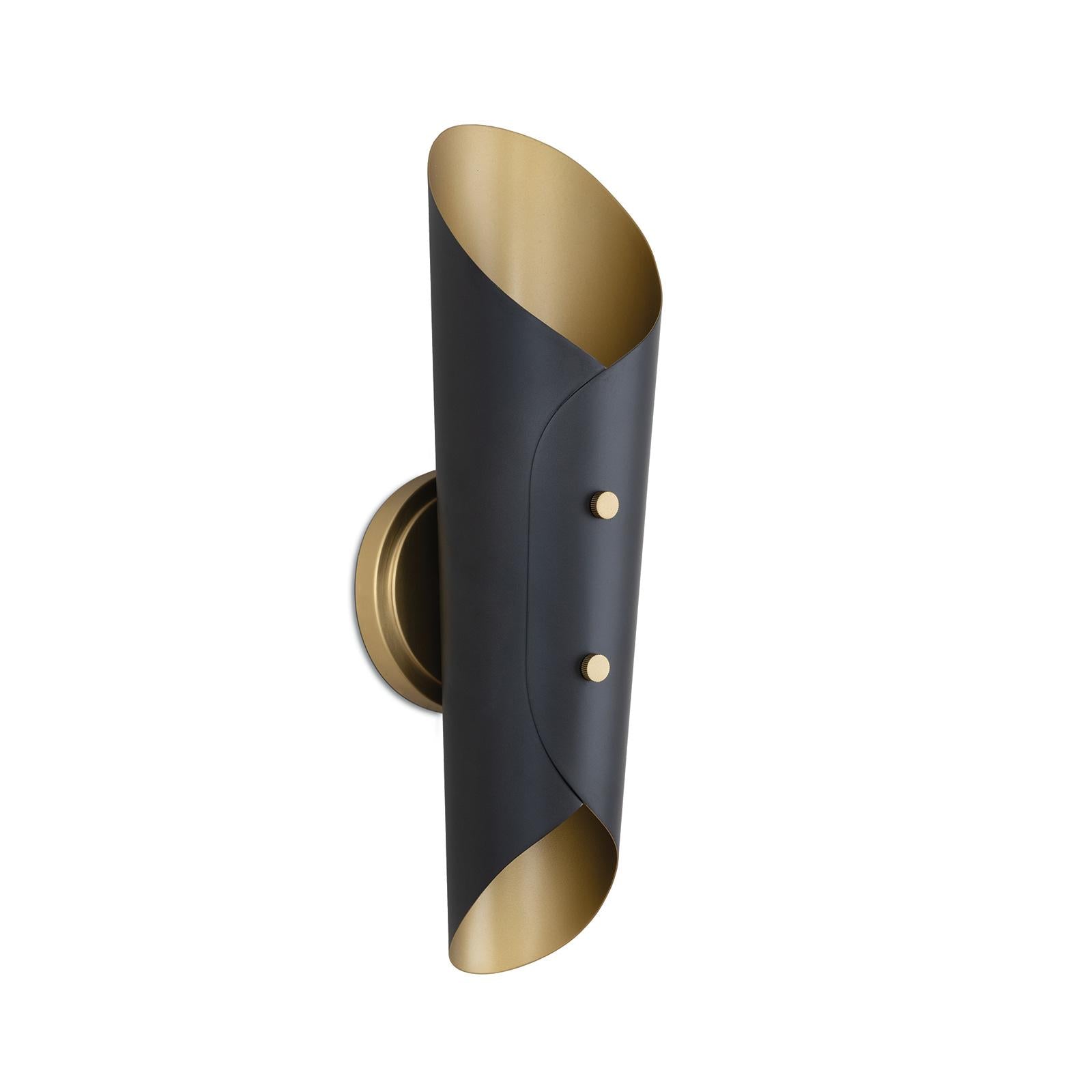 Vest Sconce | Blackened Brass and Natural Brass