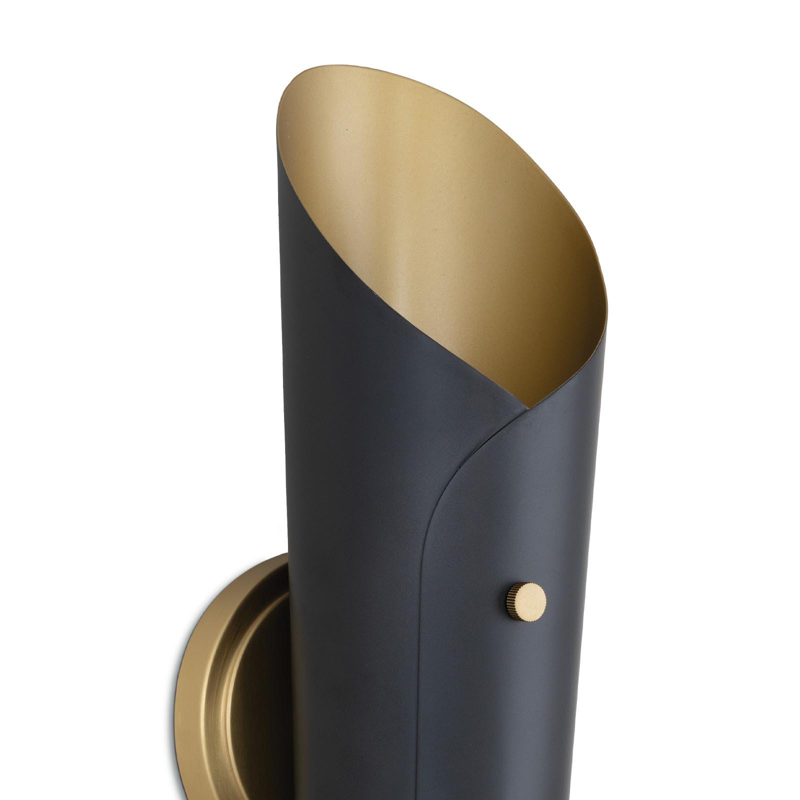 Vest Sconce | Blackened Brass and Natural Brass