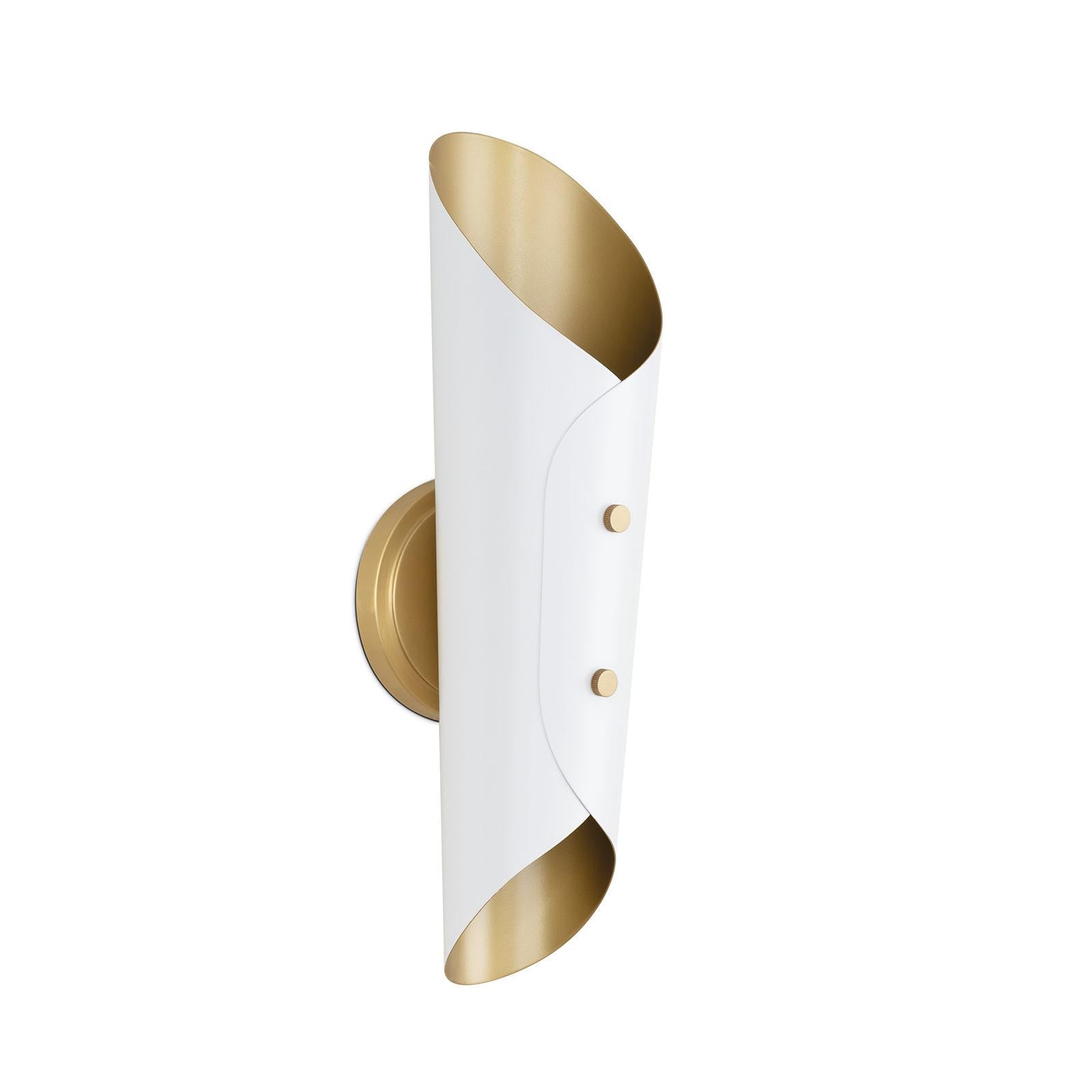 Vest Sconce | White and Natural Brass