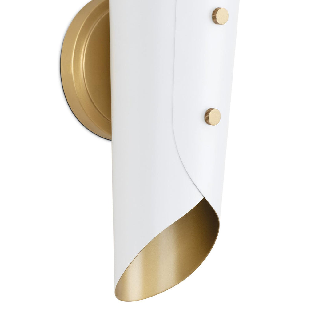 Vest Sconce | White and Natural Brass