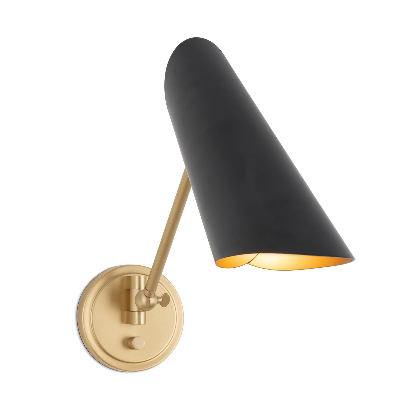 Vest Single Arm Sconce | Blackened Brass and Natural Brass