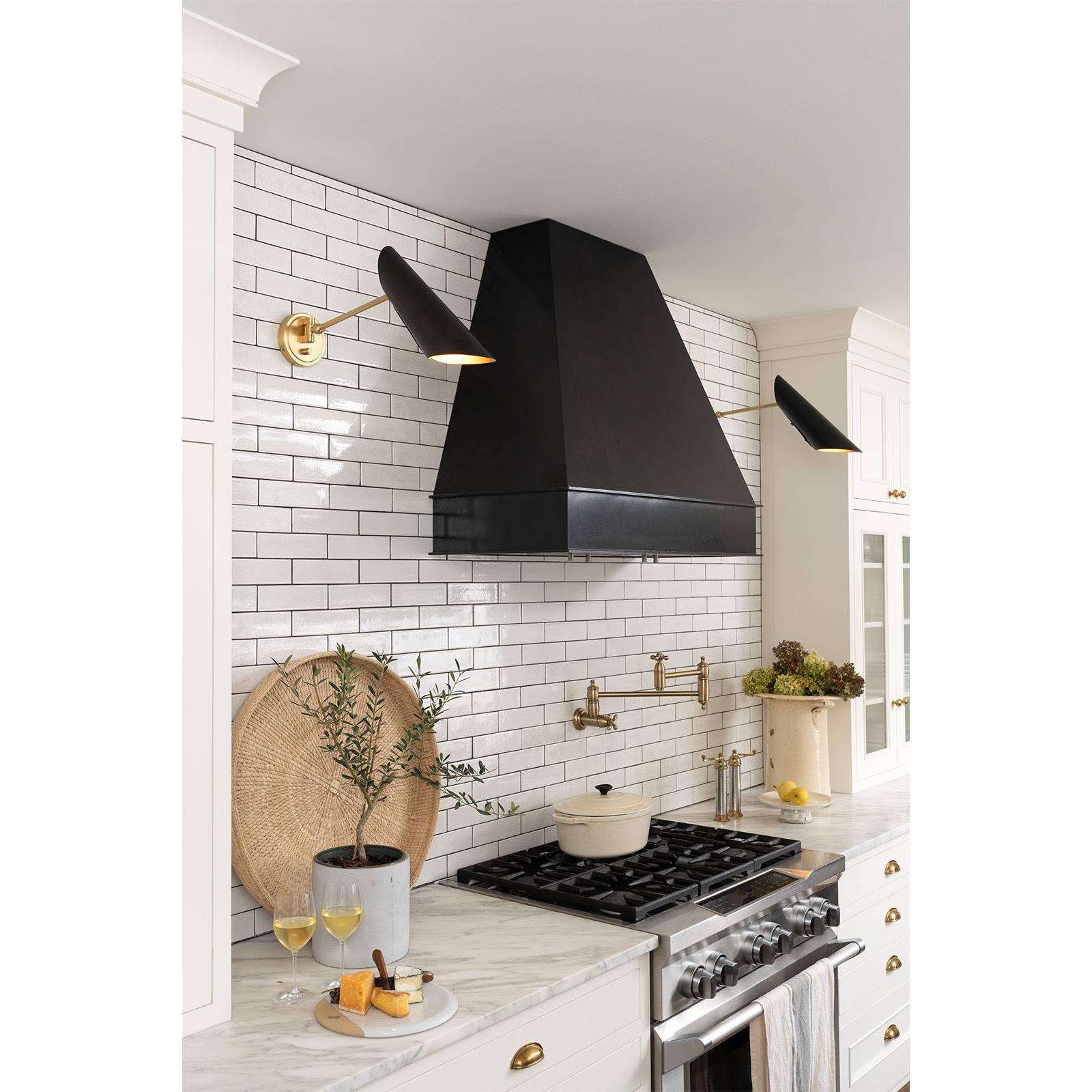 Vest Single Arm Sconce | Blackened Brass and Natural Brass