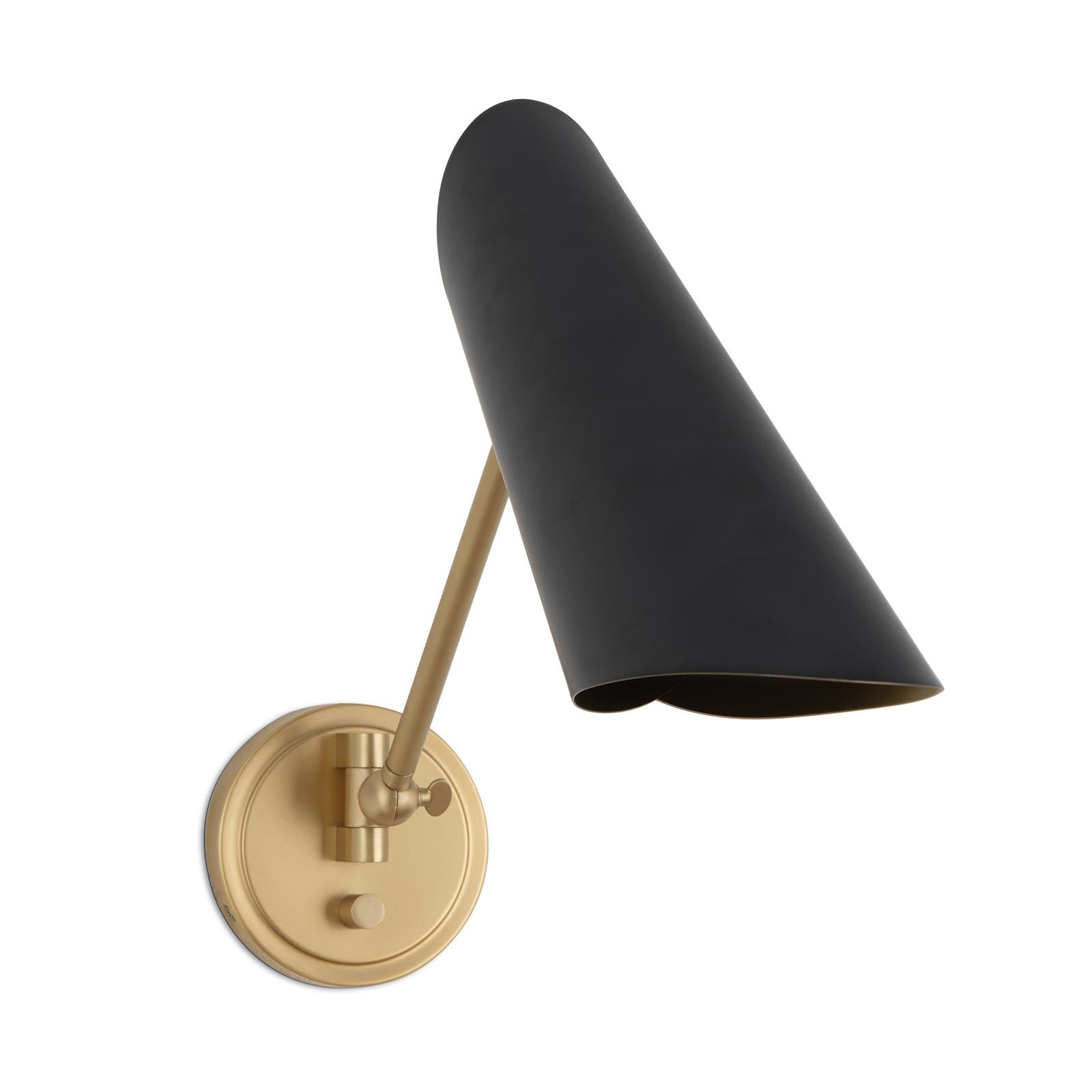 Vest Single Arm Sconce | Blackened Brass and Natural Brass