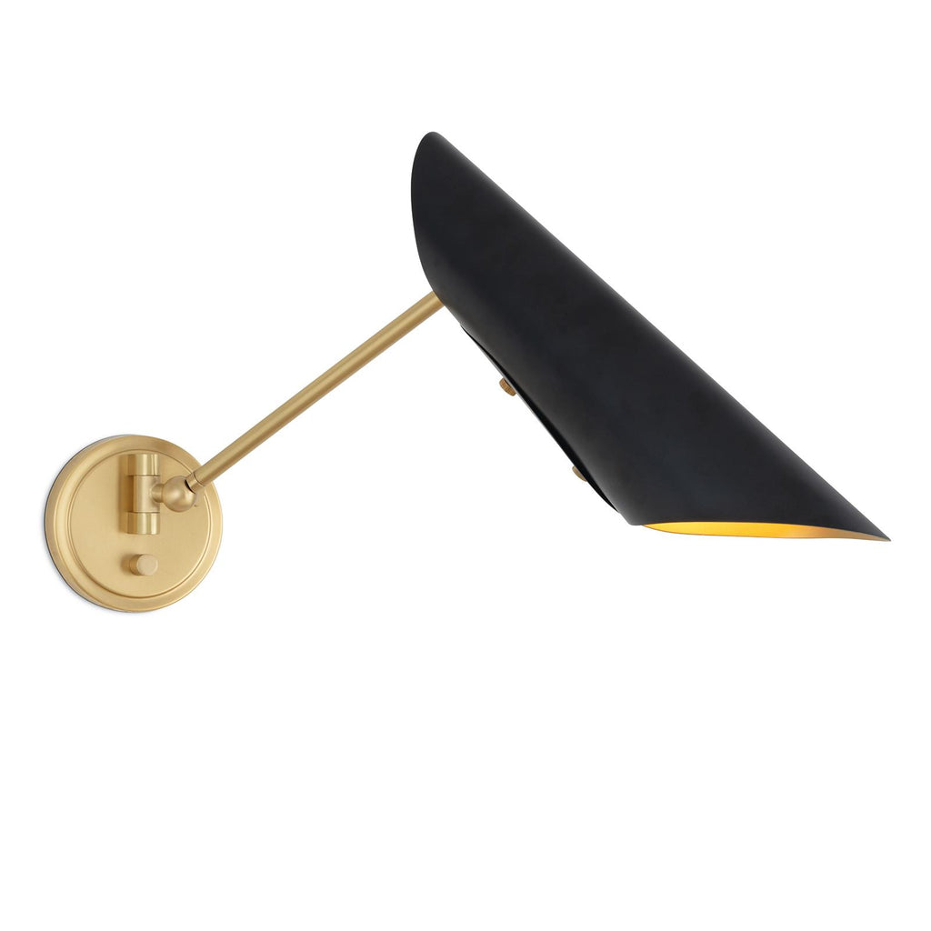Vest Single Arm Sconce | Blackened Brass and Natural Brass
