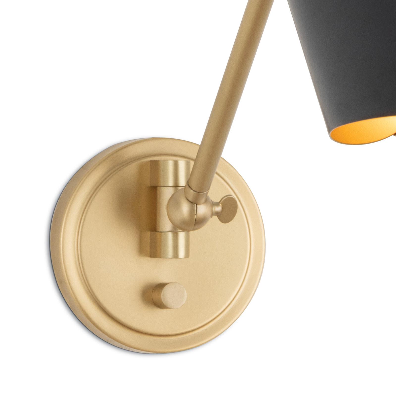 Vest Single Arm Sconce | Blackened Brass and Natural Brass